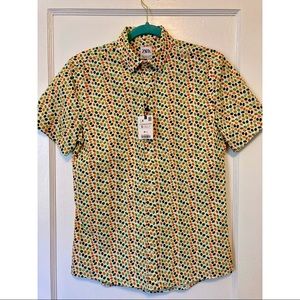 Zara short sleeve button down shirt, new with tags